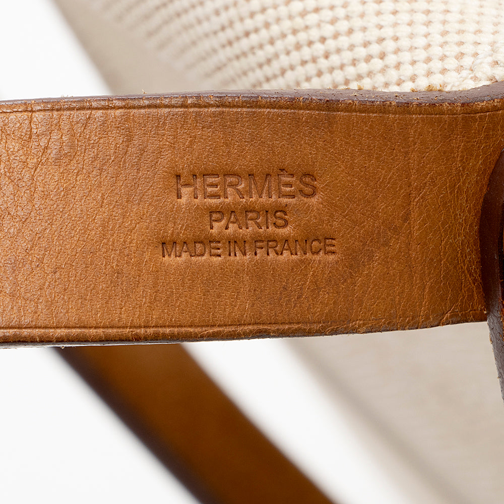 Luxury Hermes Canvas Calfskin Cabag Elan Tote - FINAL SALE (SHF-16359)