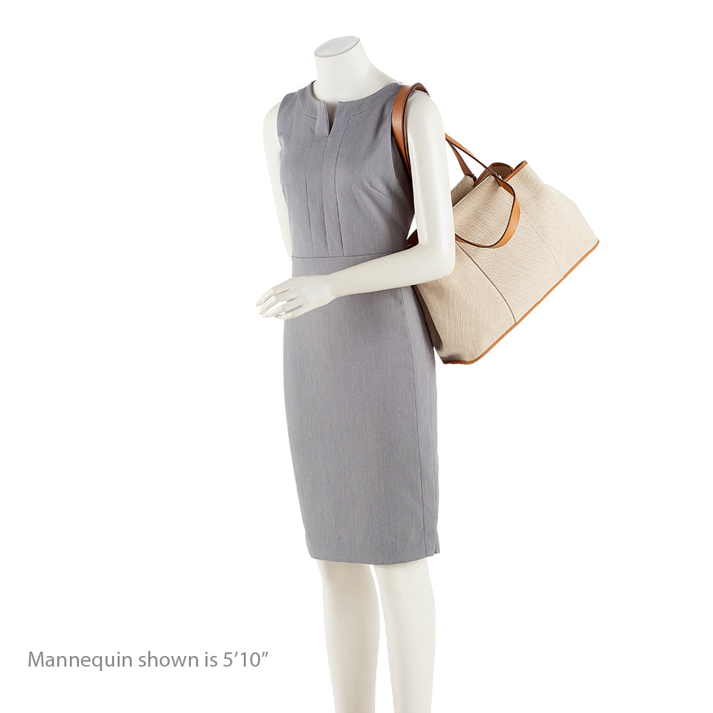 Luxury Hermes Canvas Calfskin Cabag Elan Tote - FINAL SALE (SHF-16359)