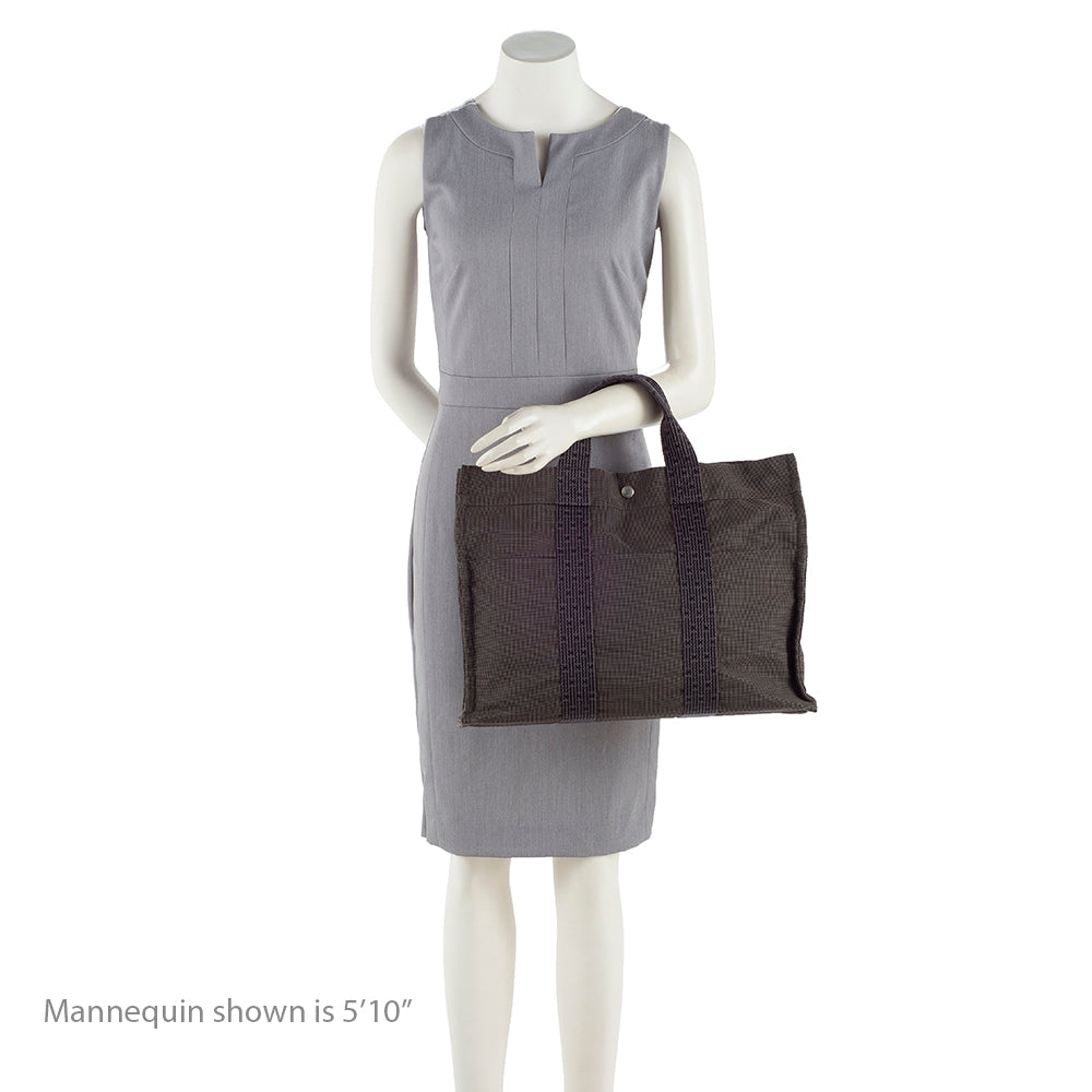 Luxury Hermes Canvas Herline MM Tote (SHF-15379)