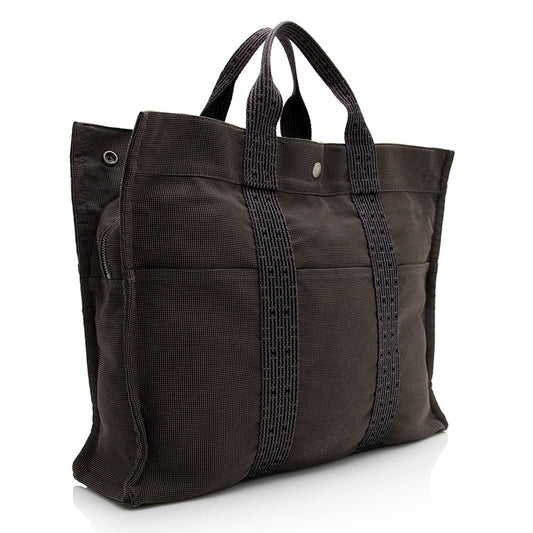 Luxury Hermes Canvas Herline MM Tote (SHF-22534)
