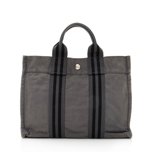 Luxury Hermes Canvas Herline PM Tote (SHF-22476)