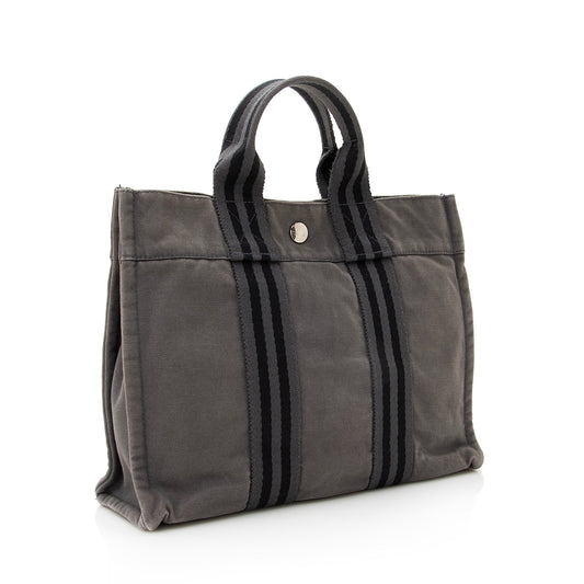 Luxury Hermes Canvas Herline PM Tote (SHF-22476)