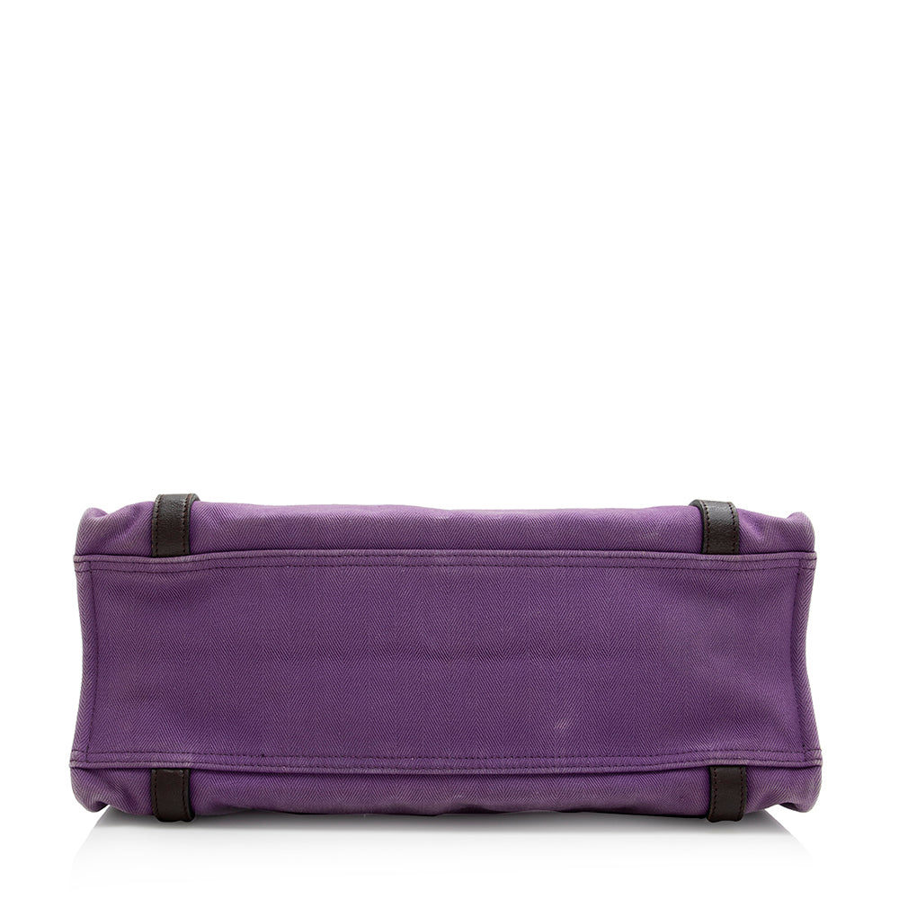 Luxury Hermes Canvas Leather Cabalicol Tote (SHF-21627)