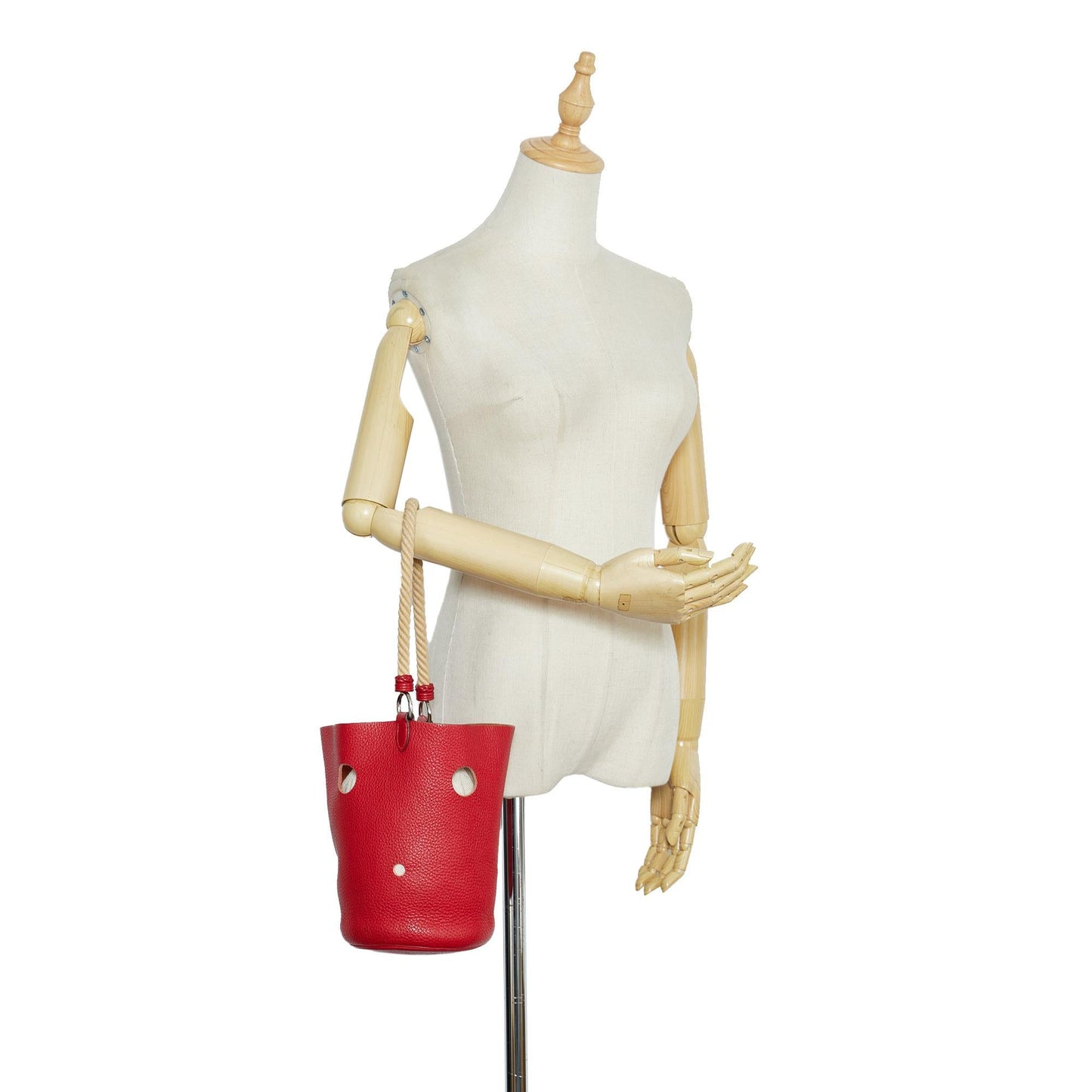 Luxury Hermes Clemence Mangeoire Bucket PM (SHG-whCmlQ)