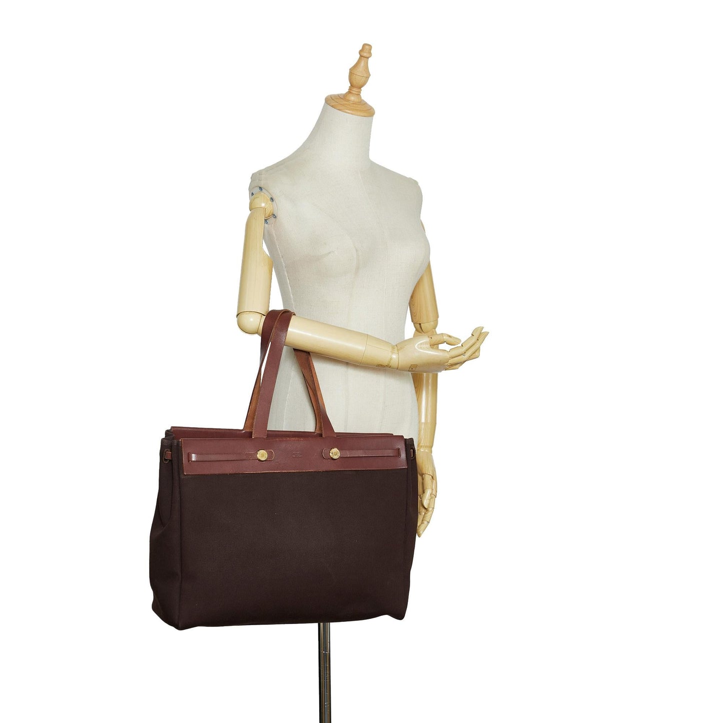 Luxury Hermes Herbag Cabas Toile GM (SHG-uQhl7B)