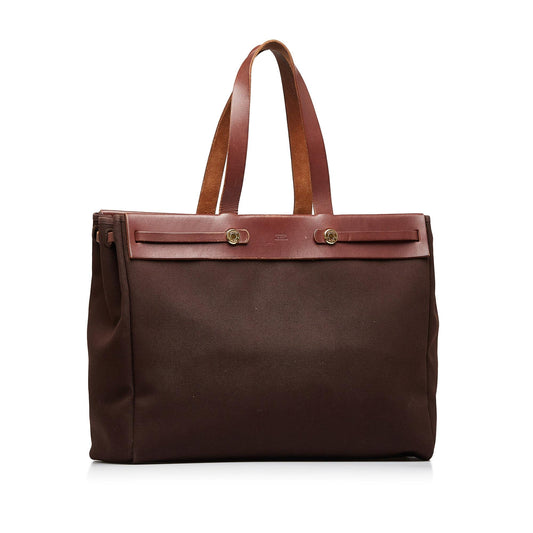 Luxury Hermes Herbag Cabas Toile GM (SHG-uQhl7B)