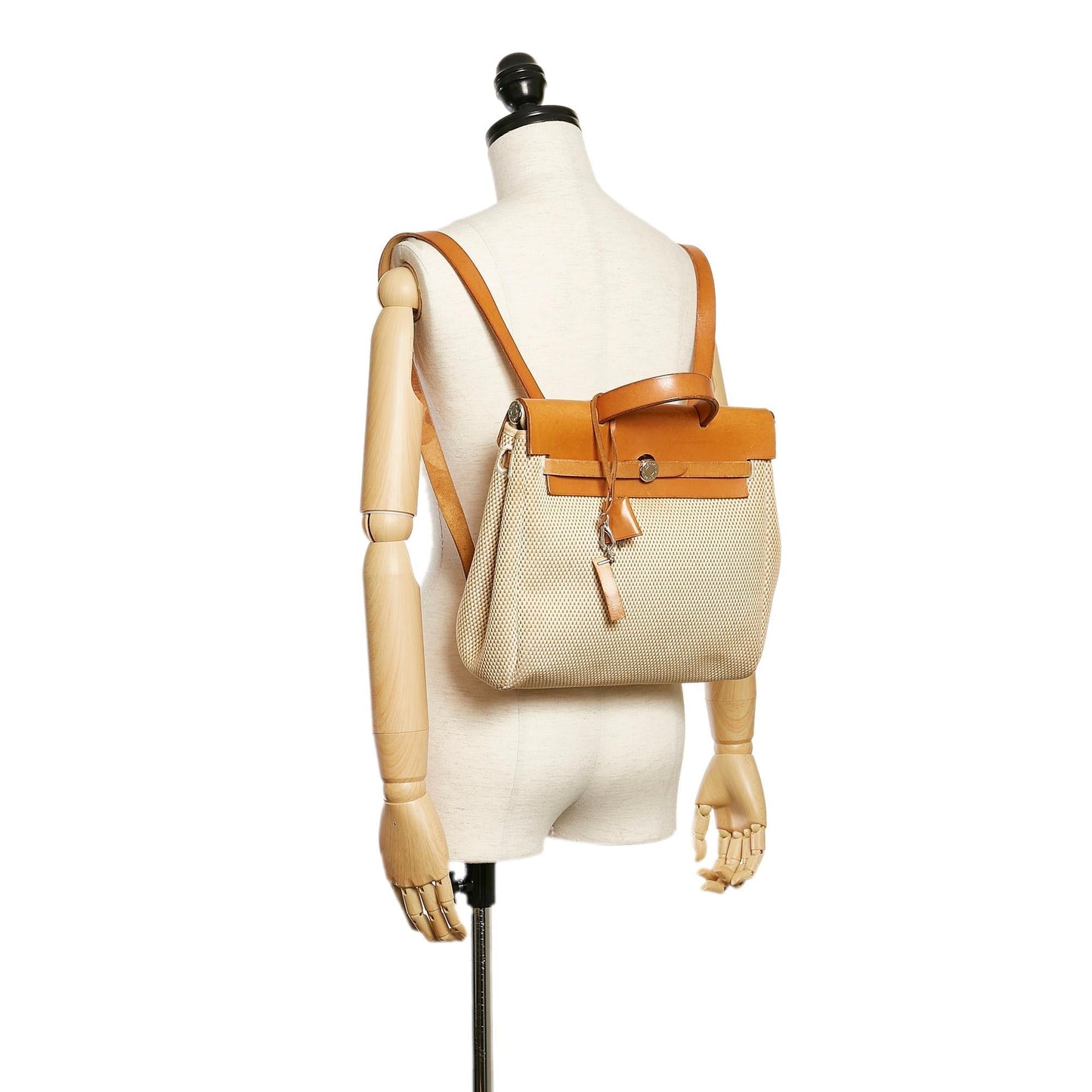 Luxury Hermes Herbag Canvas Backpack (SHG-29550)