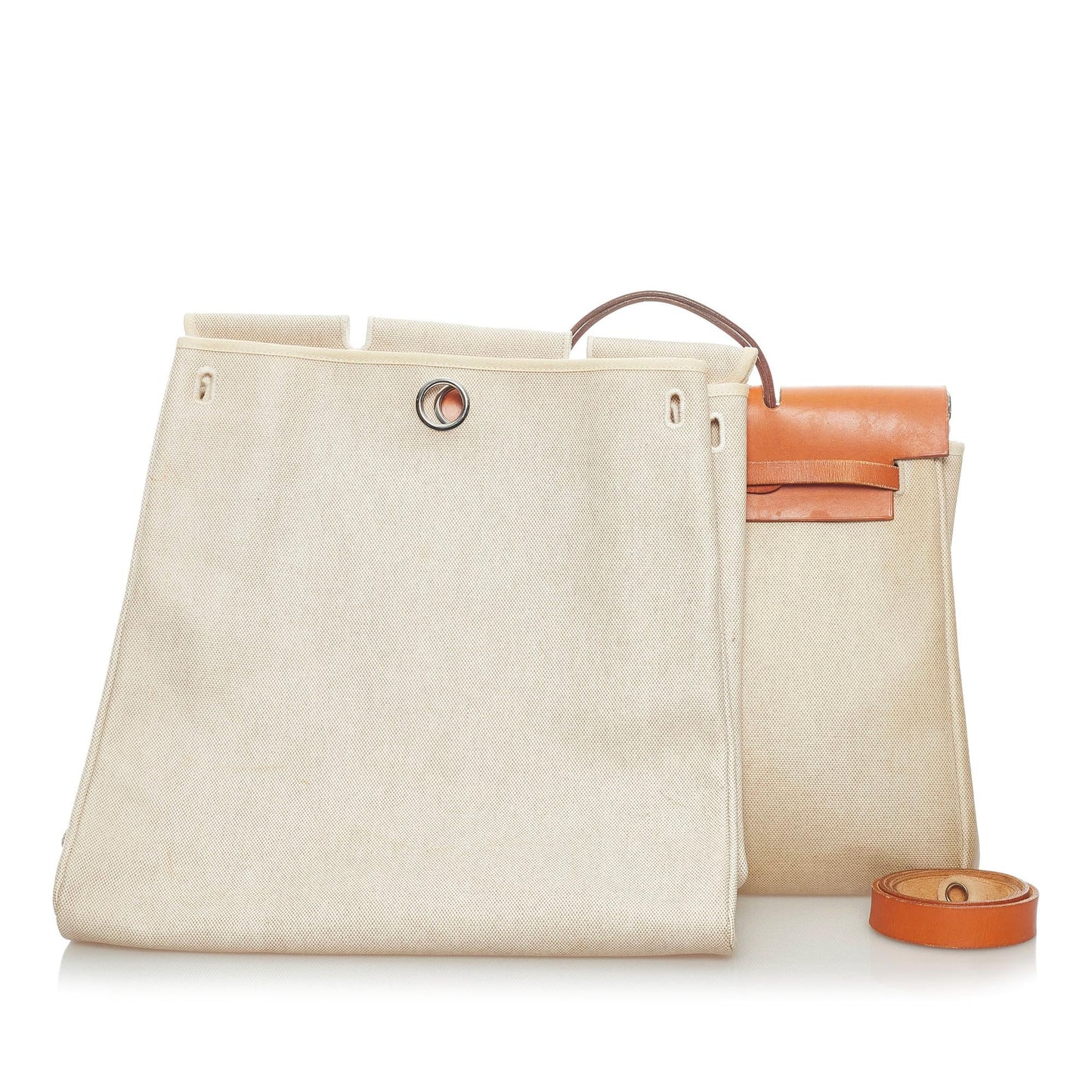 Luxury Hermes Herbag Canvas Satchel (SHG-33496)