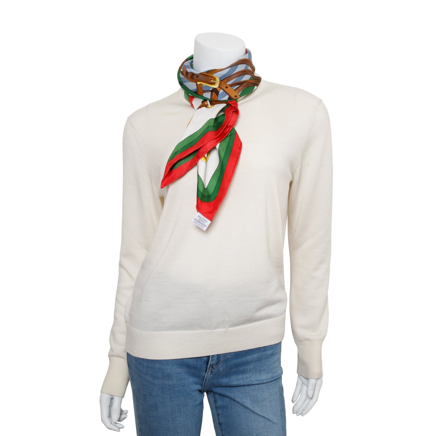Hermes Multicolor 'Coaching Forever' Silk Scarf 90