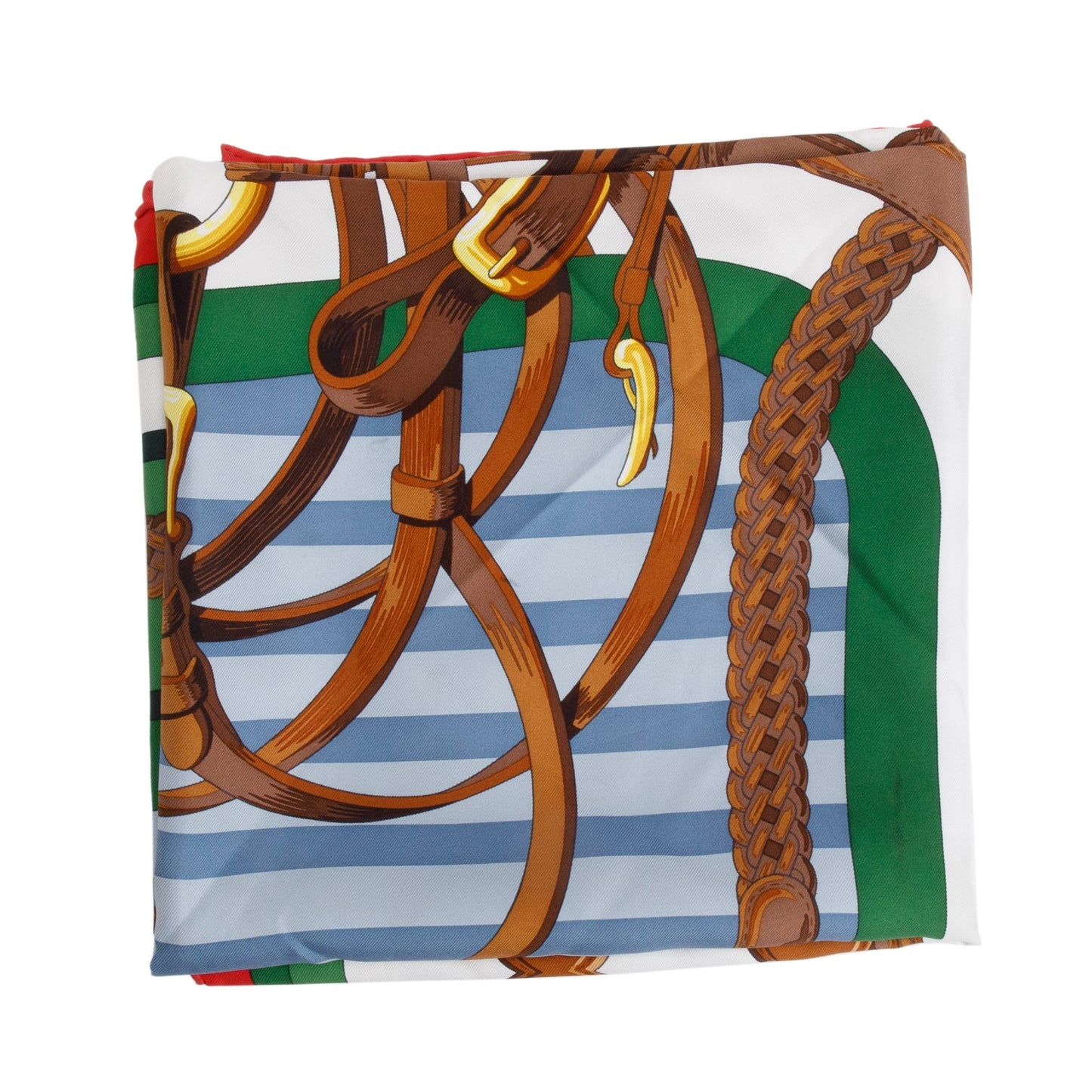 Hermes Multicolor 'Coaching Forever' Silk Scarf 90