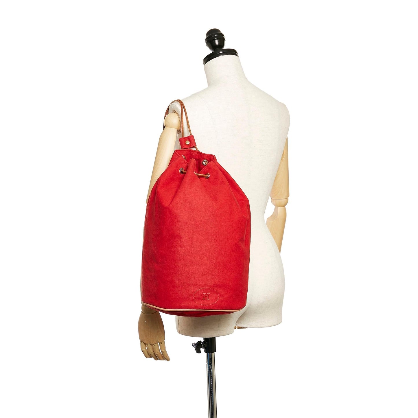 Luxury Hermes Polochon Mimile Canvas Backpack (SHG-27790)