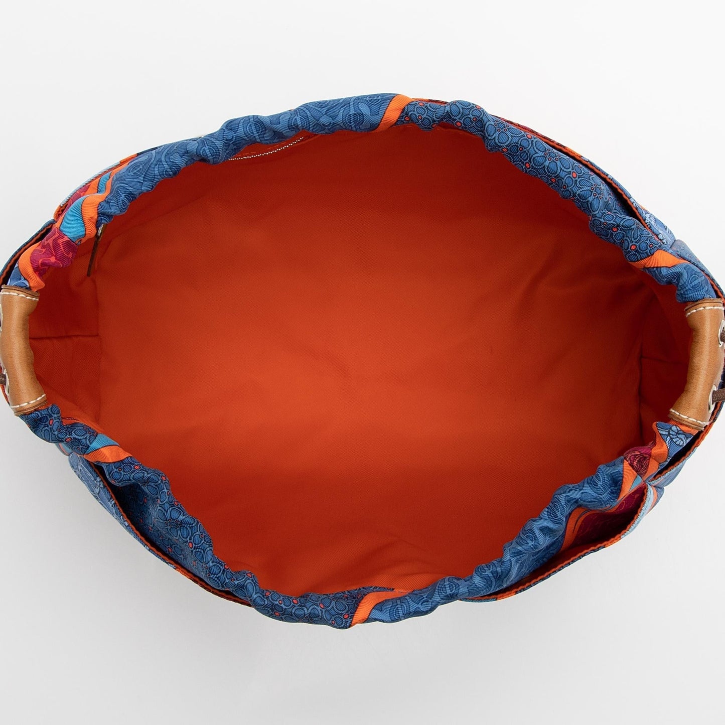 Luxury Hermes Silk Carre en Cravates Fourbi 25 Insert Drawstring Pouch (SHF-22816)