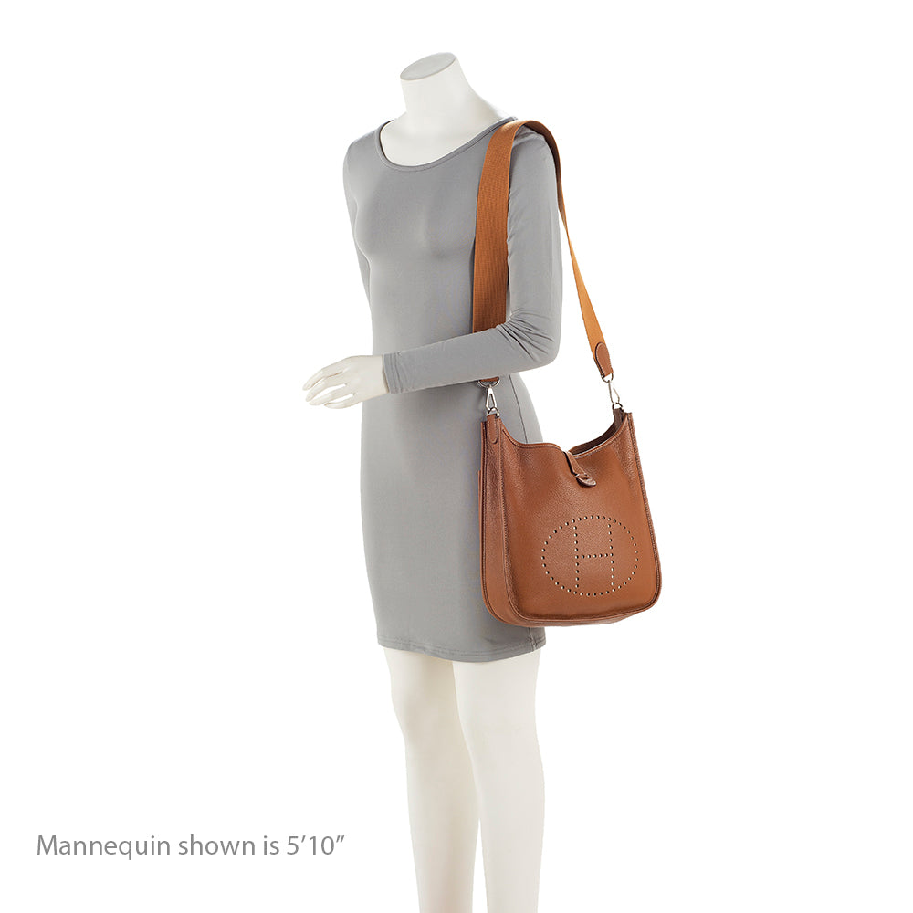 Luxury Hermes Taurillion Clemence Evelyne II PM Shoulder Bag (SHF-20811)