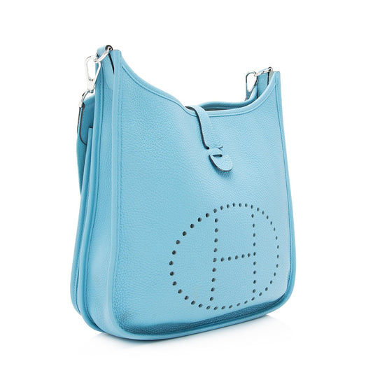 Luxury Hermes Taurillon Clemence Evelyne III PM Shoulder Bag (SHF-23814)