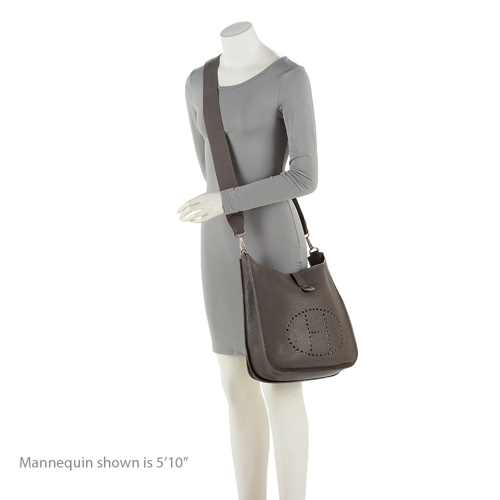 Luxury Hermes Taurillon Clemence Evelyne III PM Shoulder Bag (SHF-20581)
