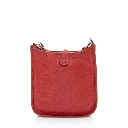 Luxury Hermes Taurillon Clemence Evelyne TPM Shoulder Bag (SHF-UsNDGA)