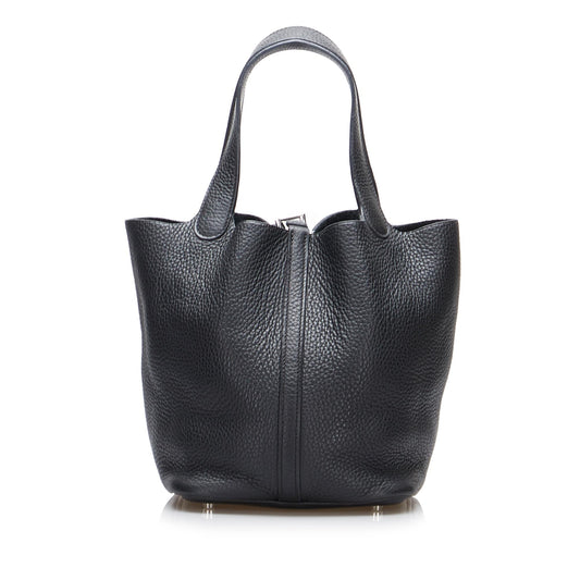 Luxury Hermes Taurillon Clemence Picotin Lock 22 (SHG-ma67U7)