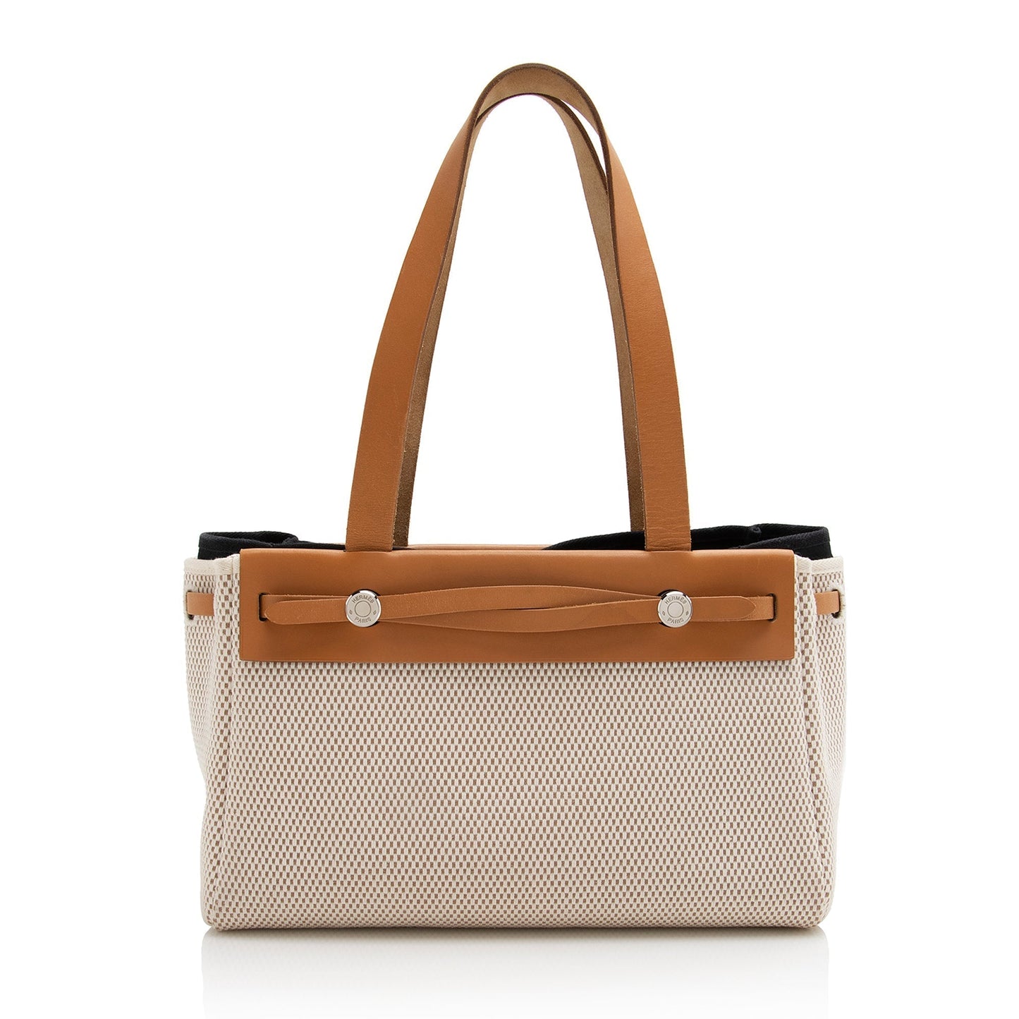 Luxury Hermes Toile Cabas Herbag PM Convertible Tote (SHF-22206)