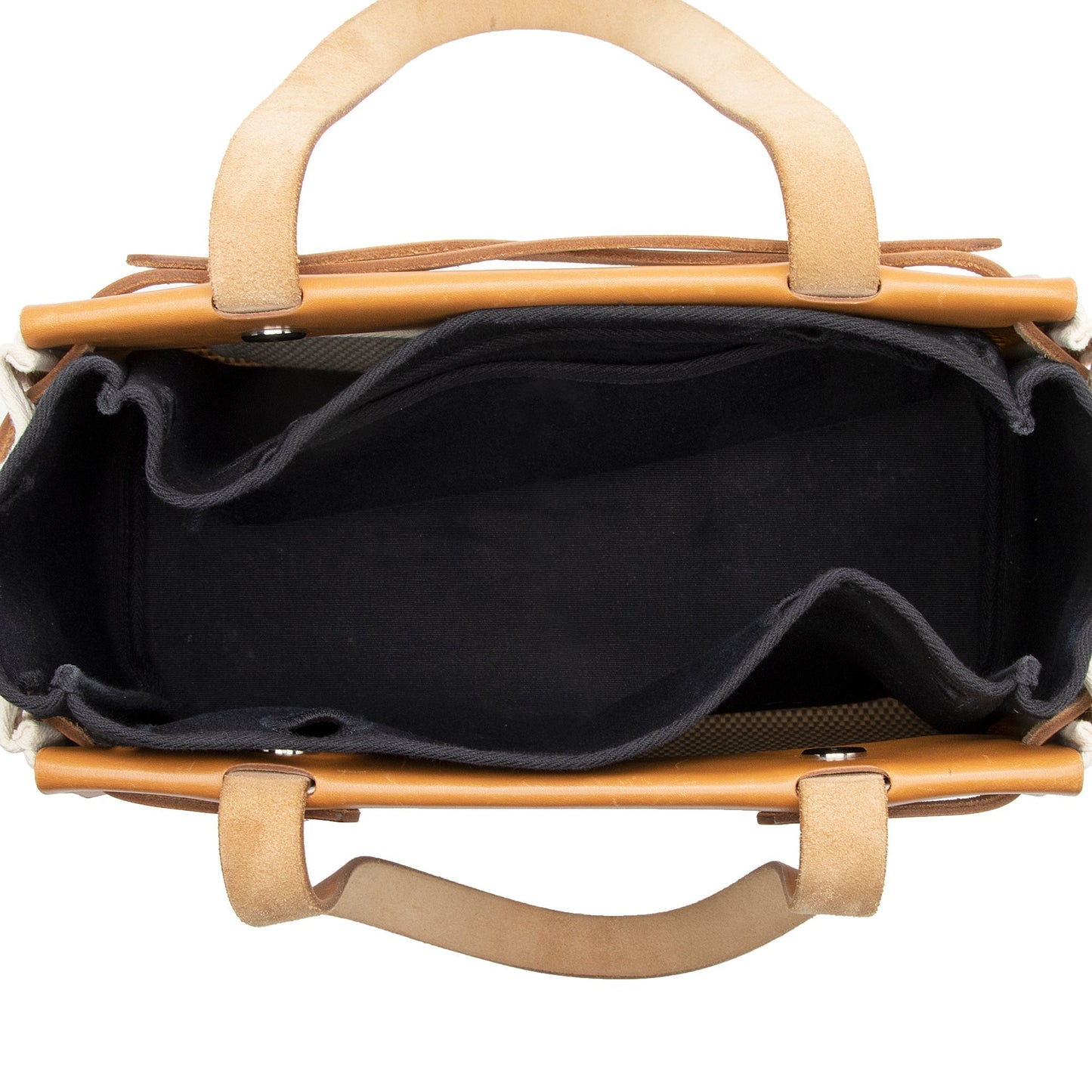Luxury Hermes Toile Cabas Herbag PM Convertible Tote (SHF-22206)