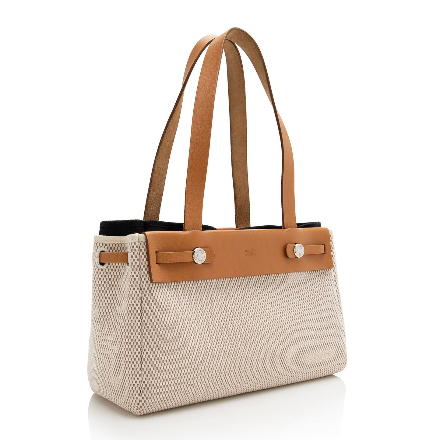 Luxury Hermes Toile Cabas Herbag PM Convertible Tote (SHF-22206)