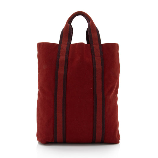 Luxury Hermes Toile Fourre Tout Shopping Tote (SHF-Cp7PyS)