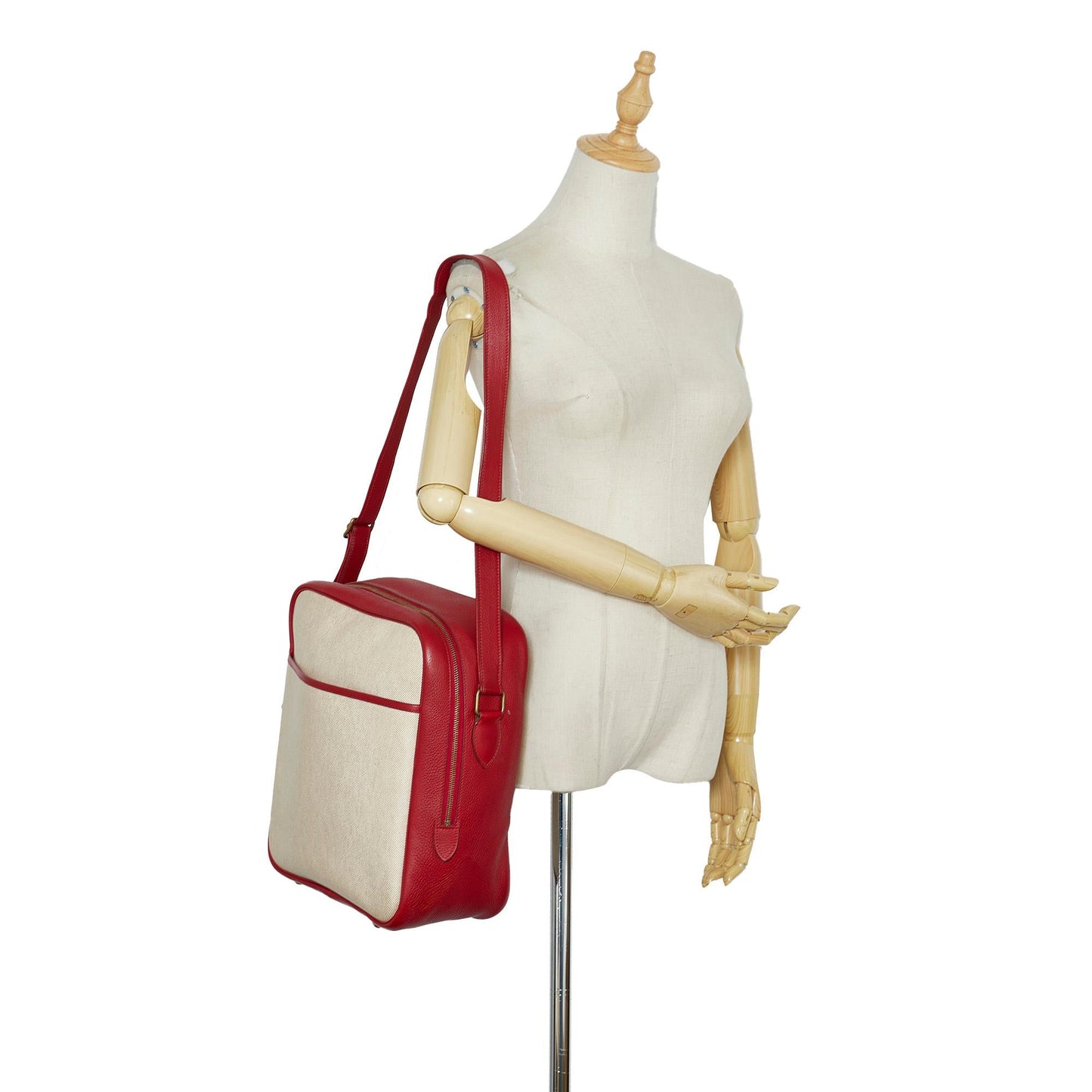 Luxury Hermes Toile Victoria Messenger Bag (SHG-ofetp4)
