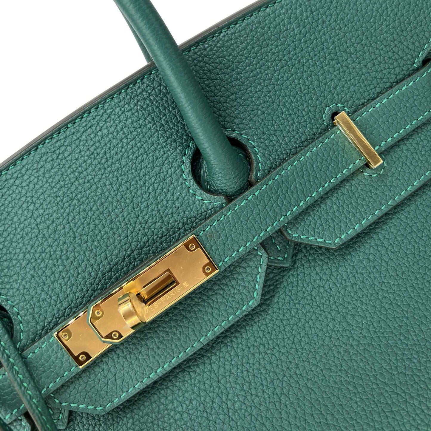 Top Quality Luxury Hermes Birkin Malachite Togo Designer Bag B35 GHW
