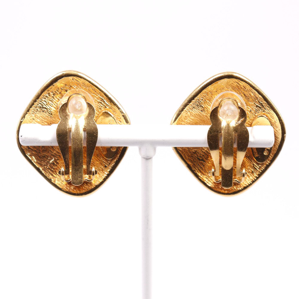 Chanel Coco Mark Vintage Earrings Gold Plated