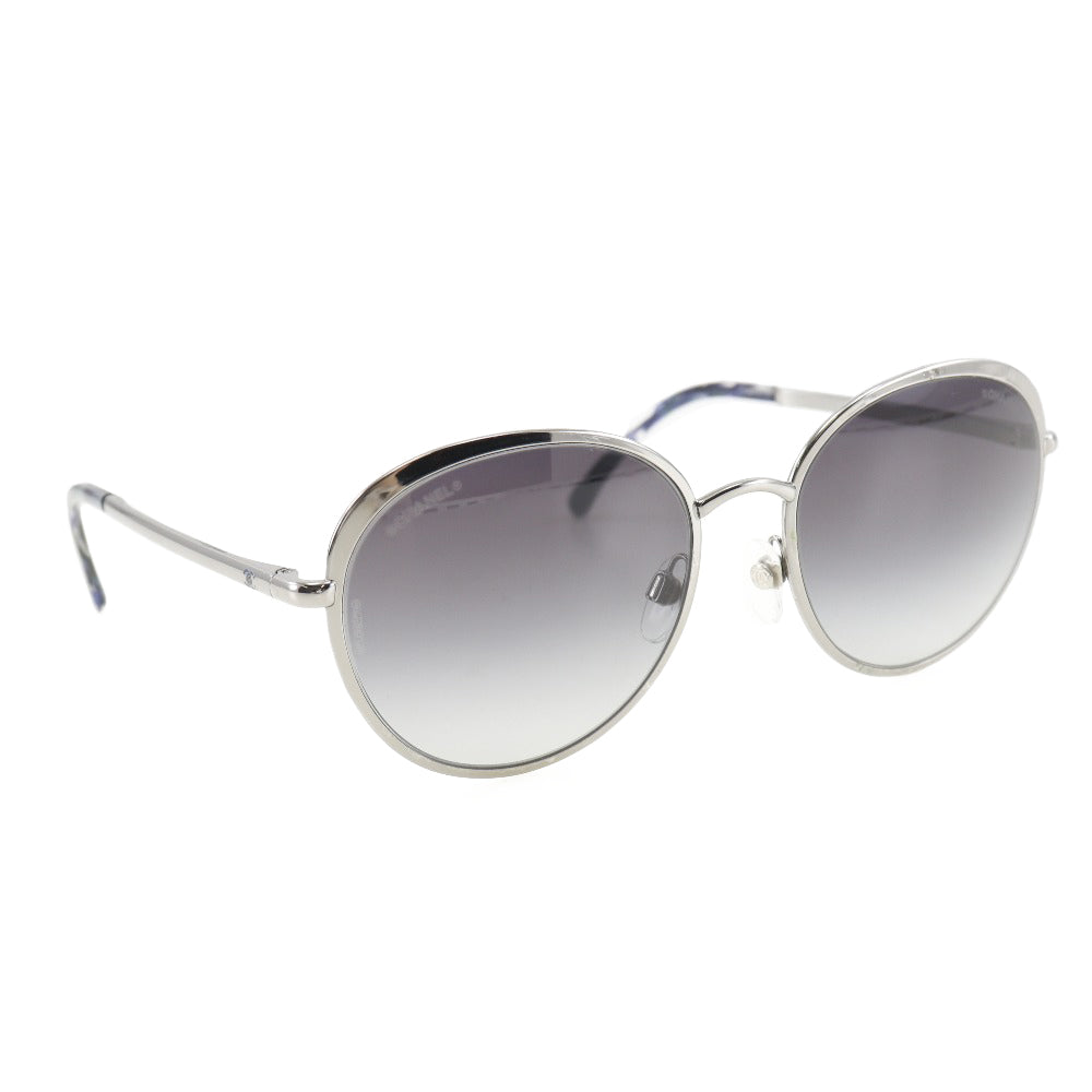 Chanel Chanel Plastic Sunglasses 4206 Silver/Blue Plastic Sunglasses 4206