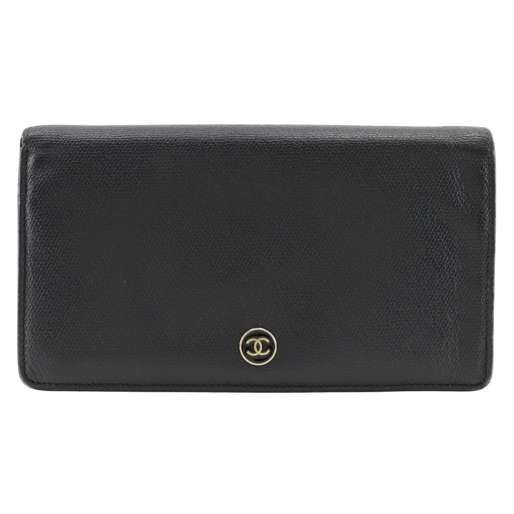 Chanel Leather Bifold Wallet Leather Long Wallet A20904 in New Condition