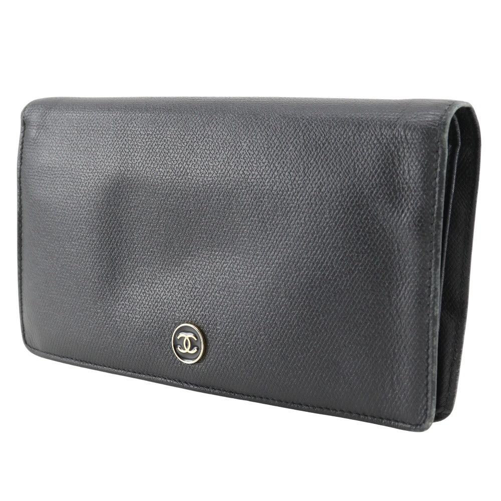 Chanel Leather Bifold Wallet Leather Long Wallet A20904 in New Condition
