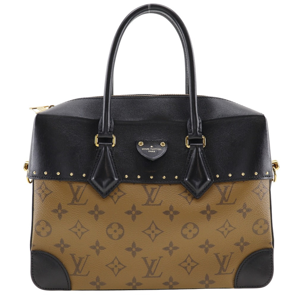 LOUIS VUITTON Handbag M43595 Monogram reverse Black / Brown Citymar Women