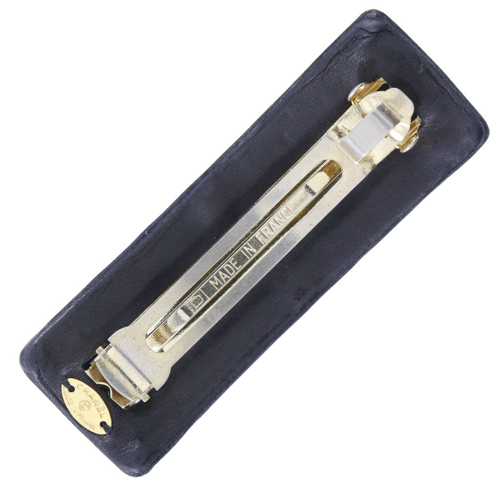 Chanel Coco Mark Satin Hair Barrette