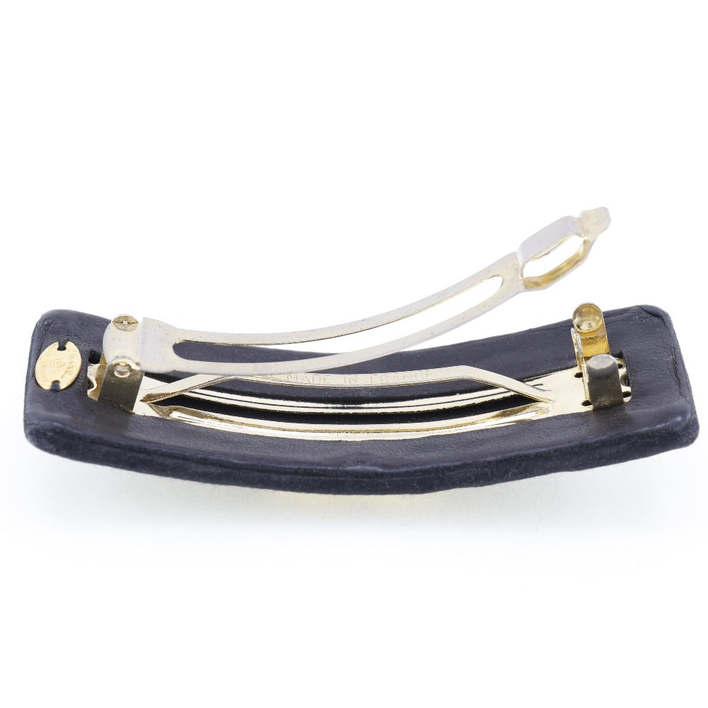 Chanel Coco Mark Satin Hair Barrette