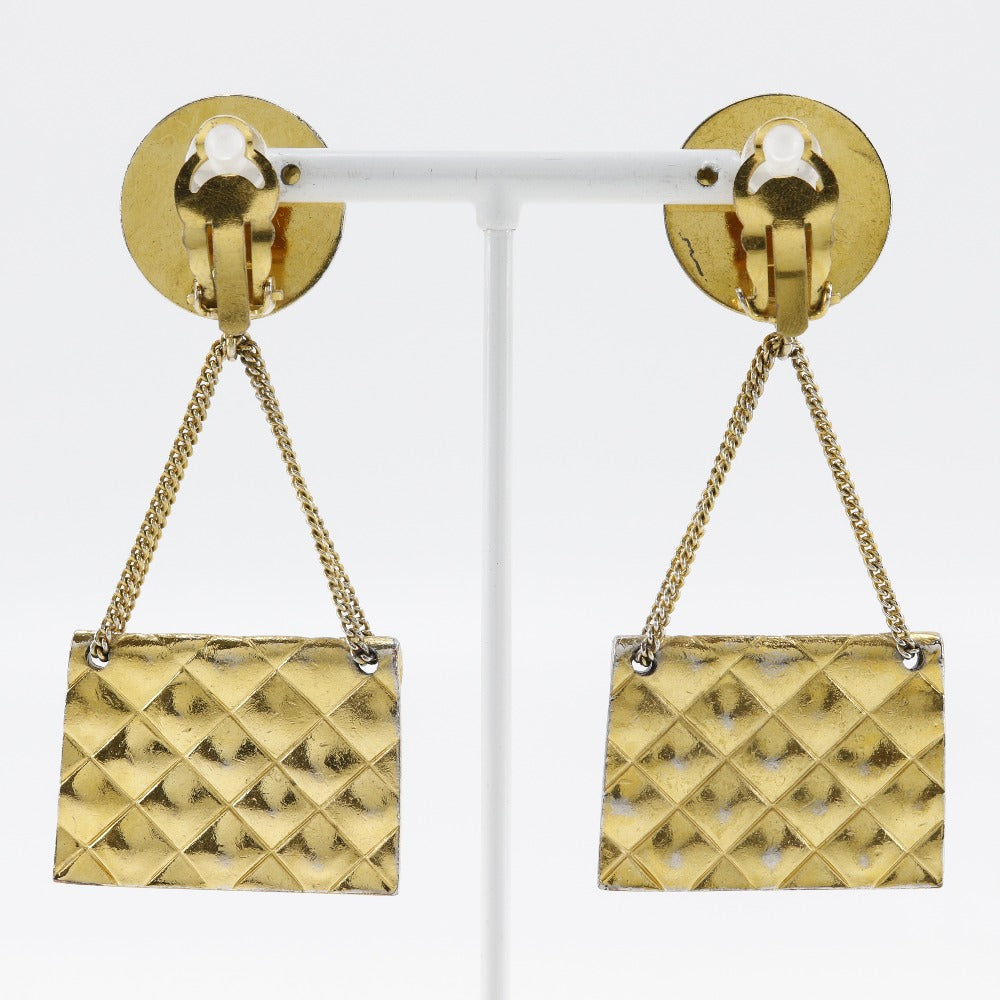 Chanel Gold Plated Earrings Vintage 93A