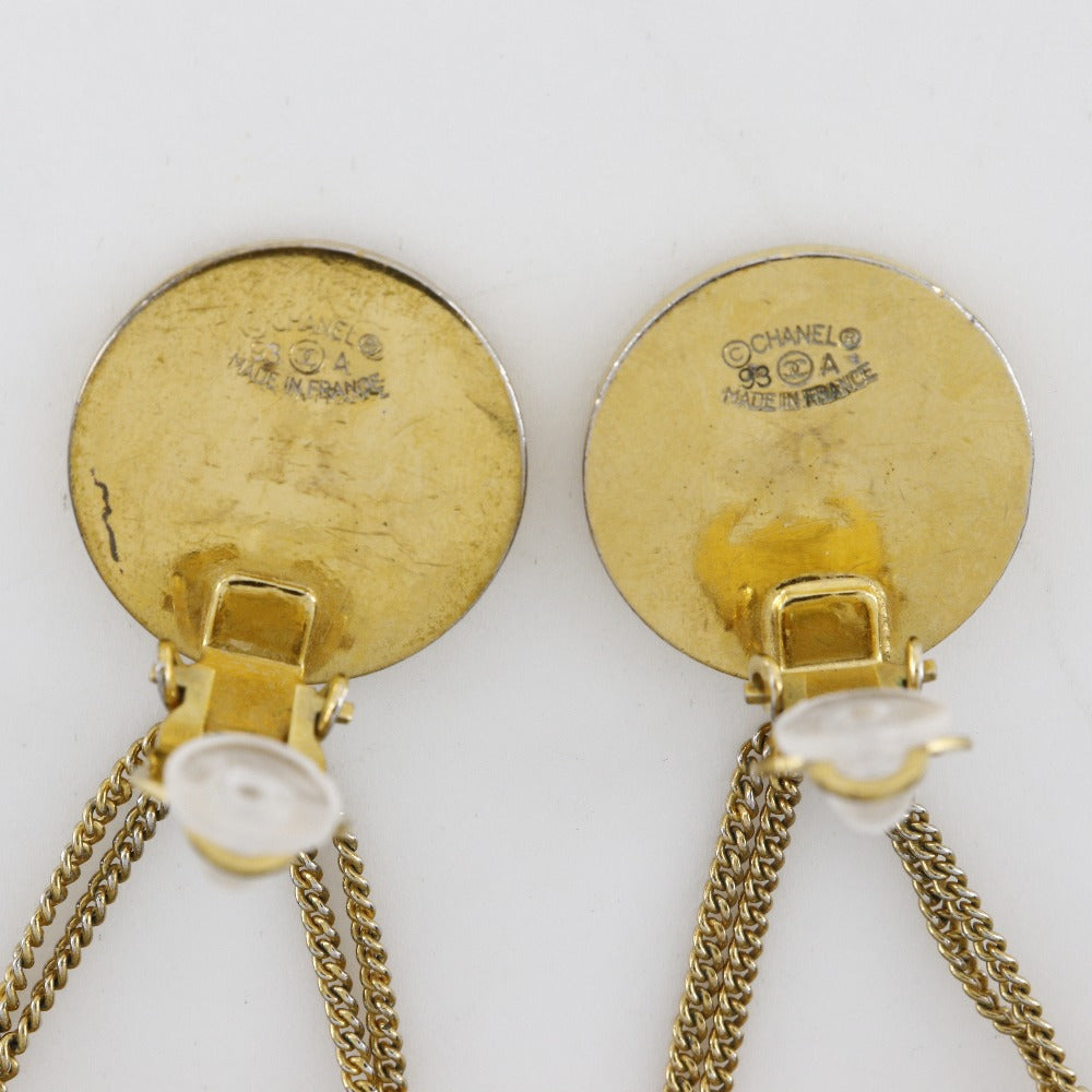 Chanel Gold Plated Earrings Vintage 93A