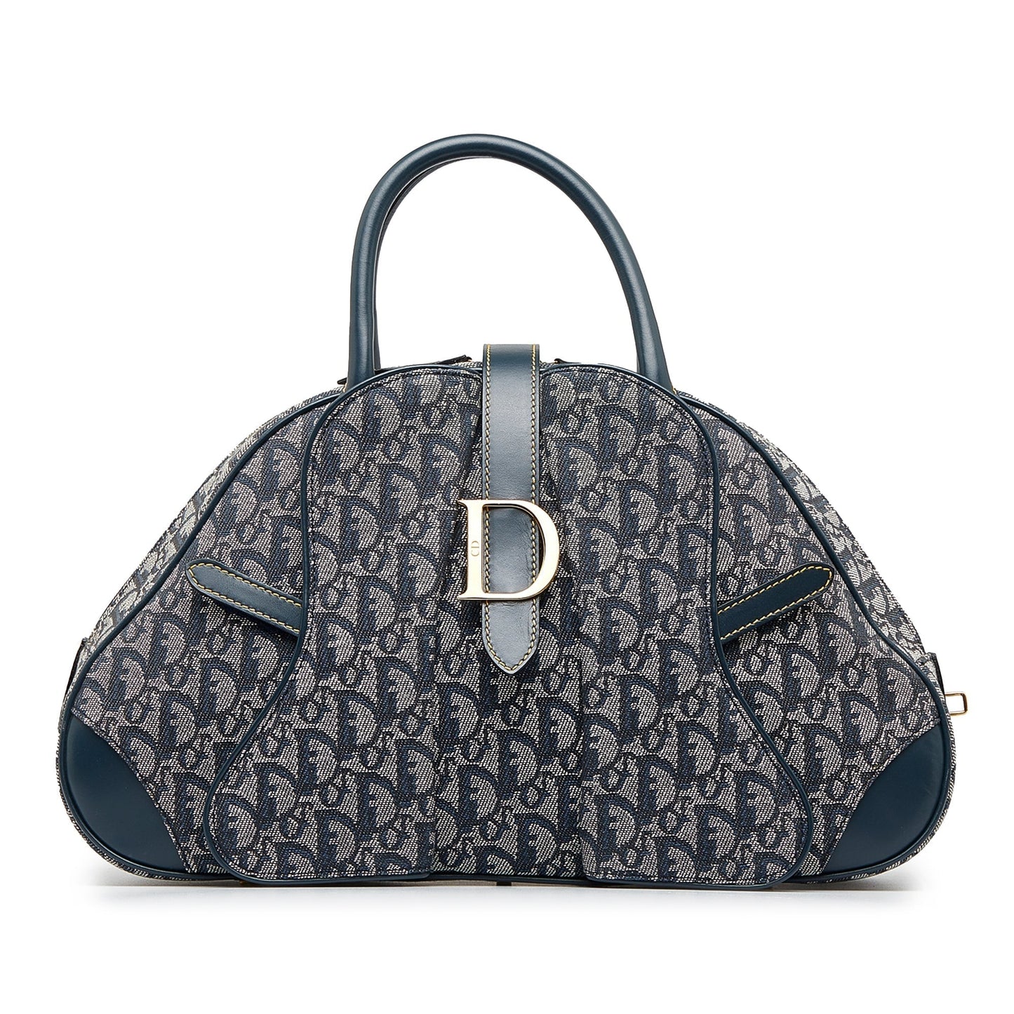 Luxury DiorOblique Double Saddle Bowler Handbag