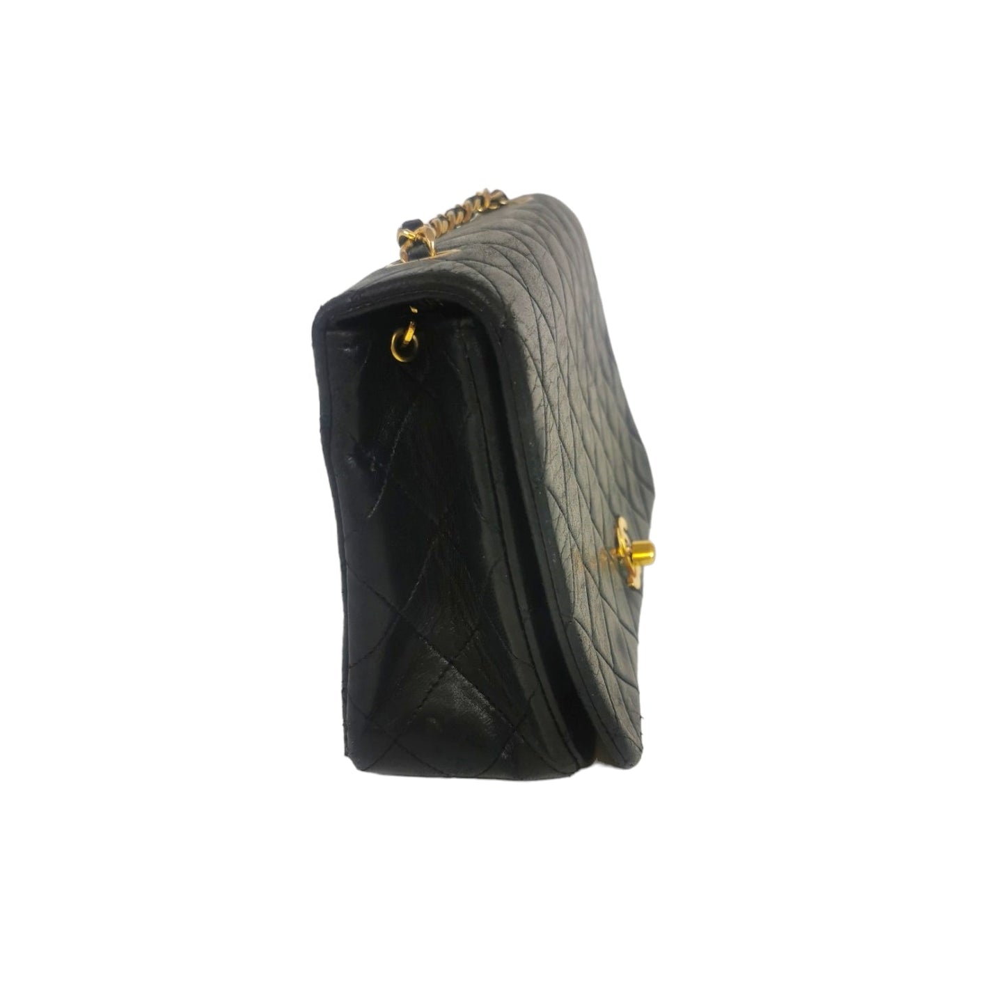 Luxury Chanel Full Flap Bag Small Black Lambskin Gold