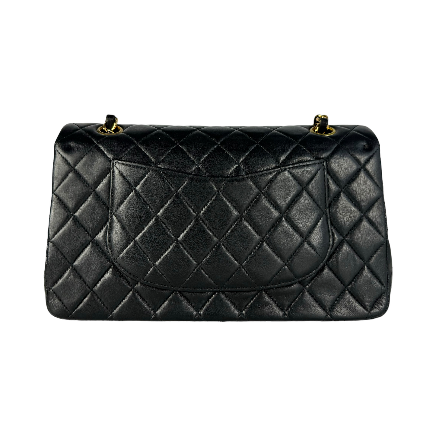 Luxury Chanel Classic Double Flap Medium Black Lambskin Gold