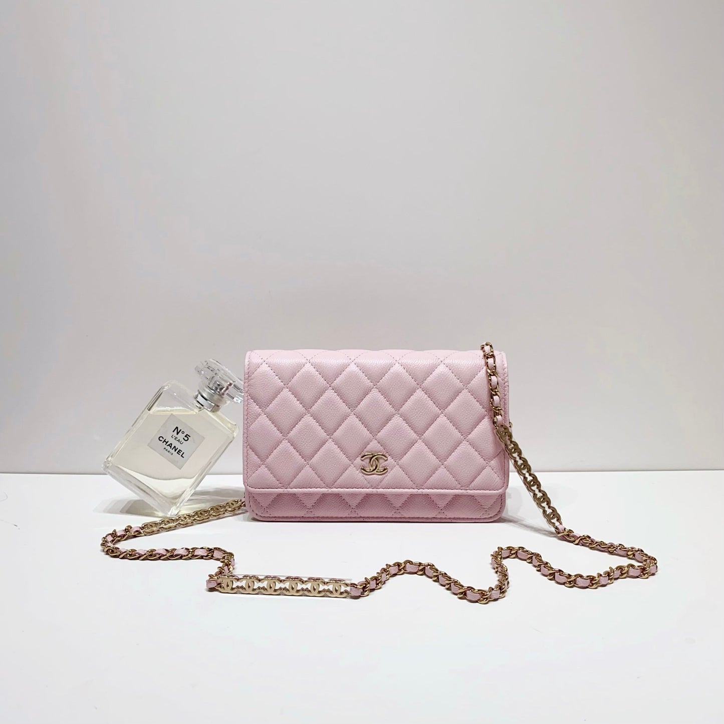 No.4132-Chanel Caviar Tiny CC Wallet On Chain (Unused / 未使用品)