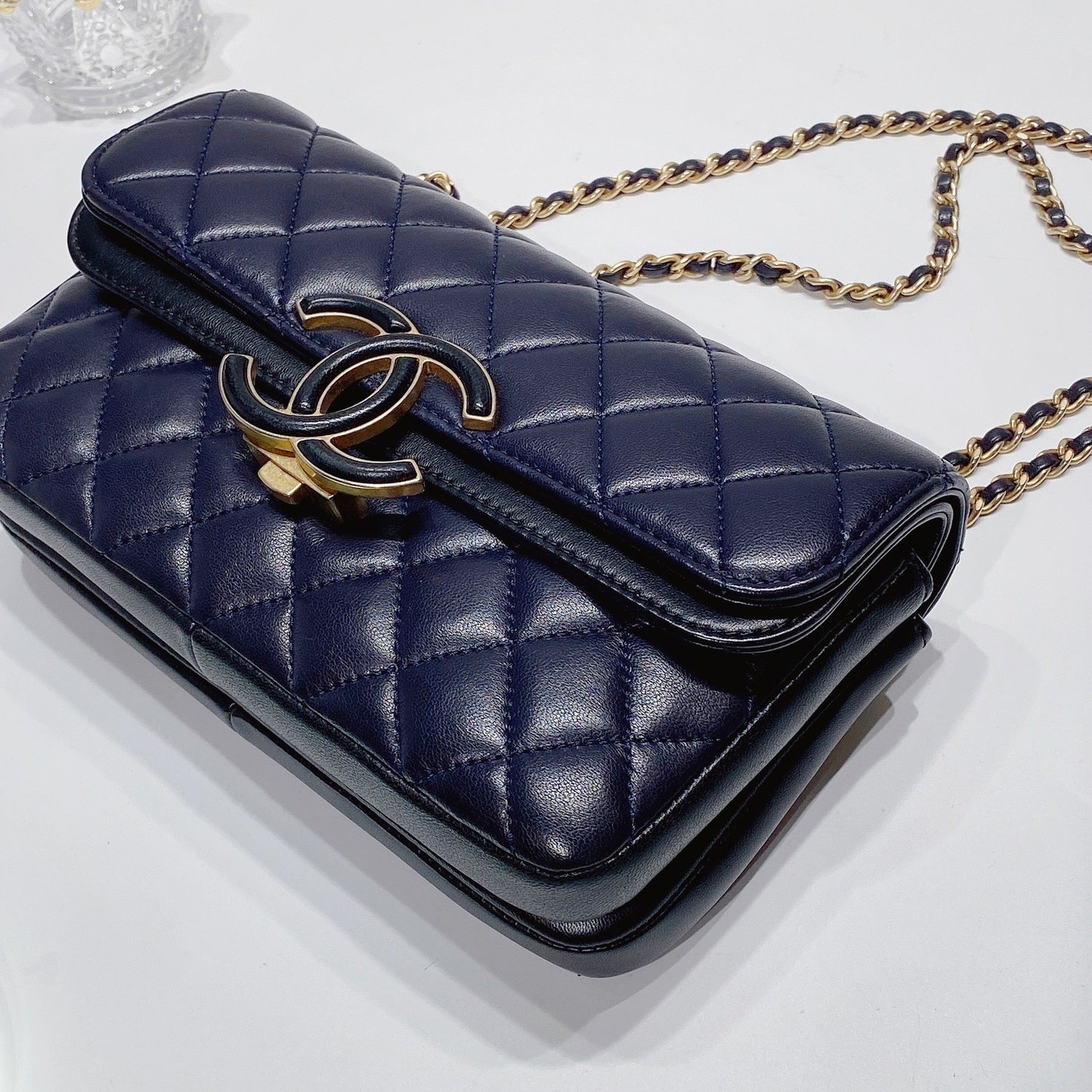 No.3502-Chanel Lambskin Small CC Chic Flap Bag