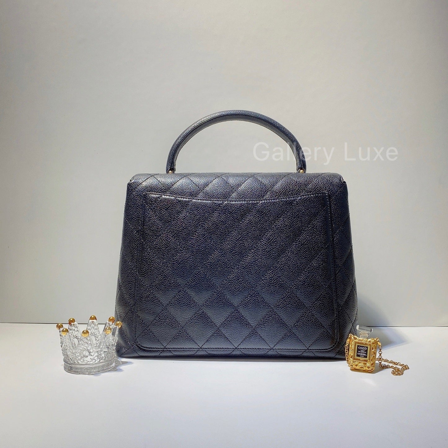 No.2792-Chanel Vintage Caviar Kelly Handle Bag