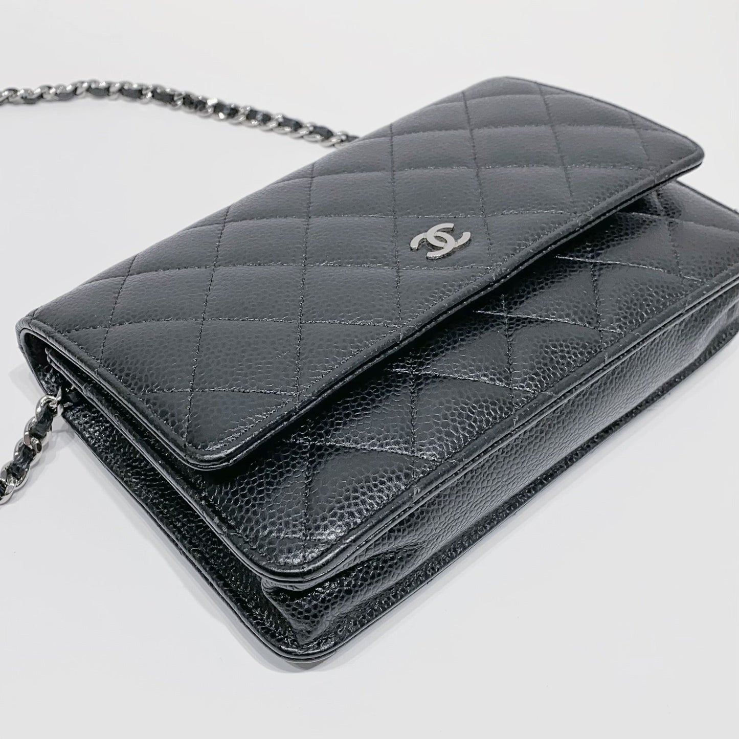 No.4137-Chanel Caviar Timeless Classic Wallet On Chain