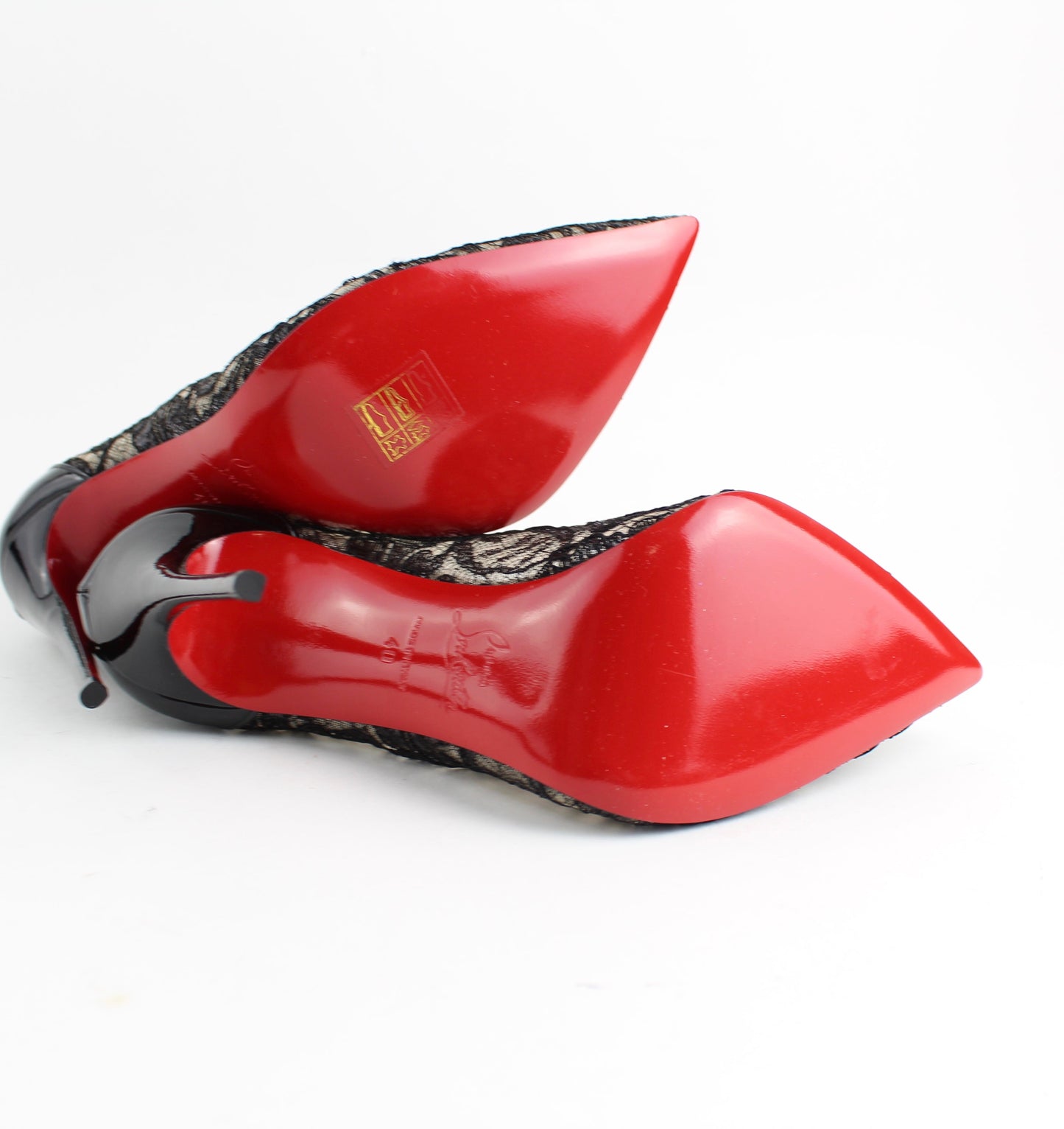 CHRISTIAN LOUBOUTIN FOLLIES LACE 100 MM SIZE 40