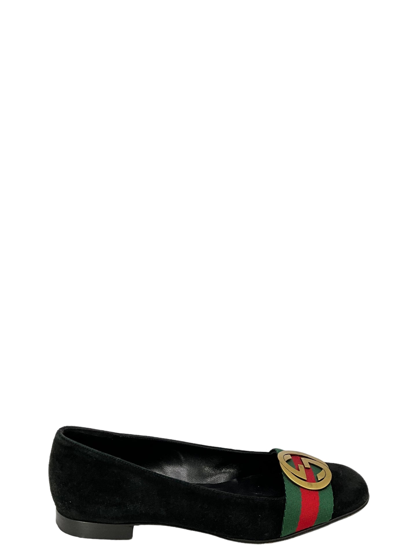 Luxury Gucci Trending 2025 Black Velvet Flats size 8