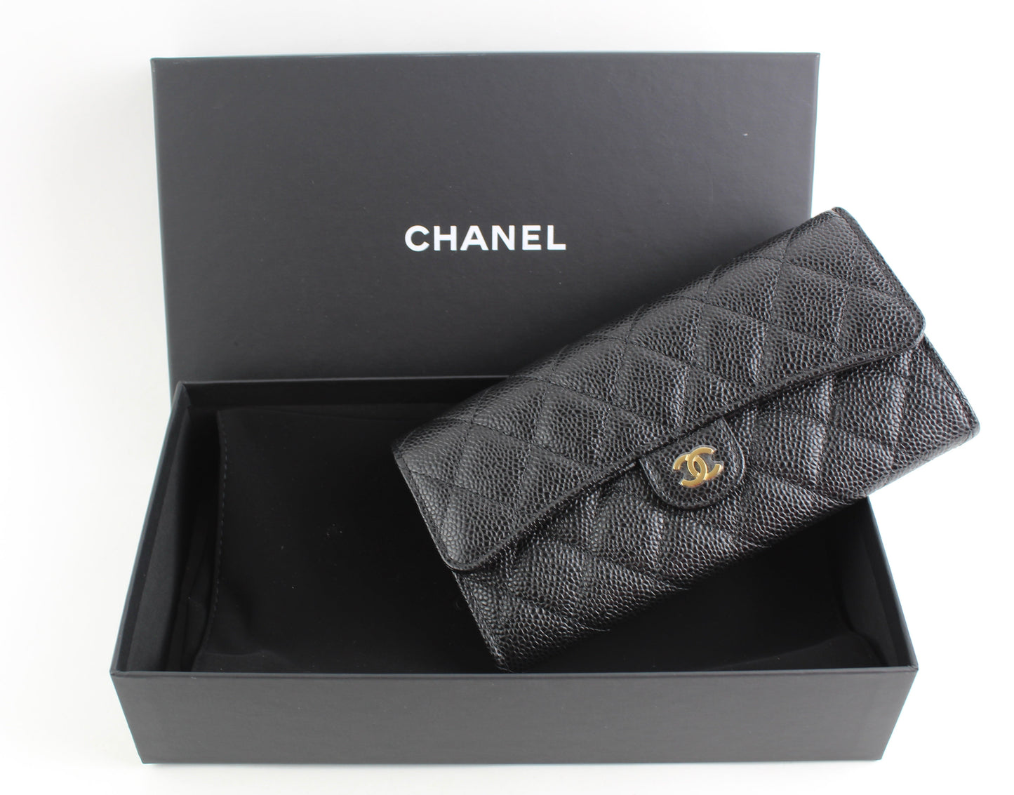 Chanel Classic Caviar Flap Wallet