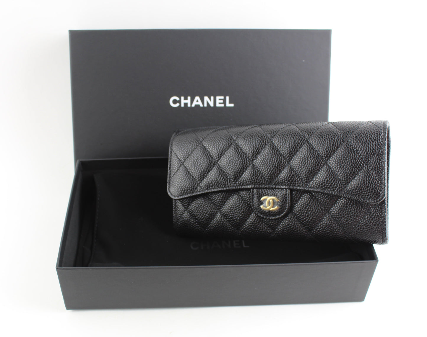 Chanel Classic Caviar Flap Wallet