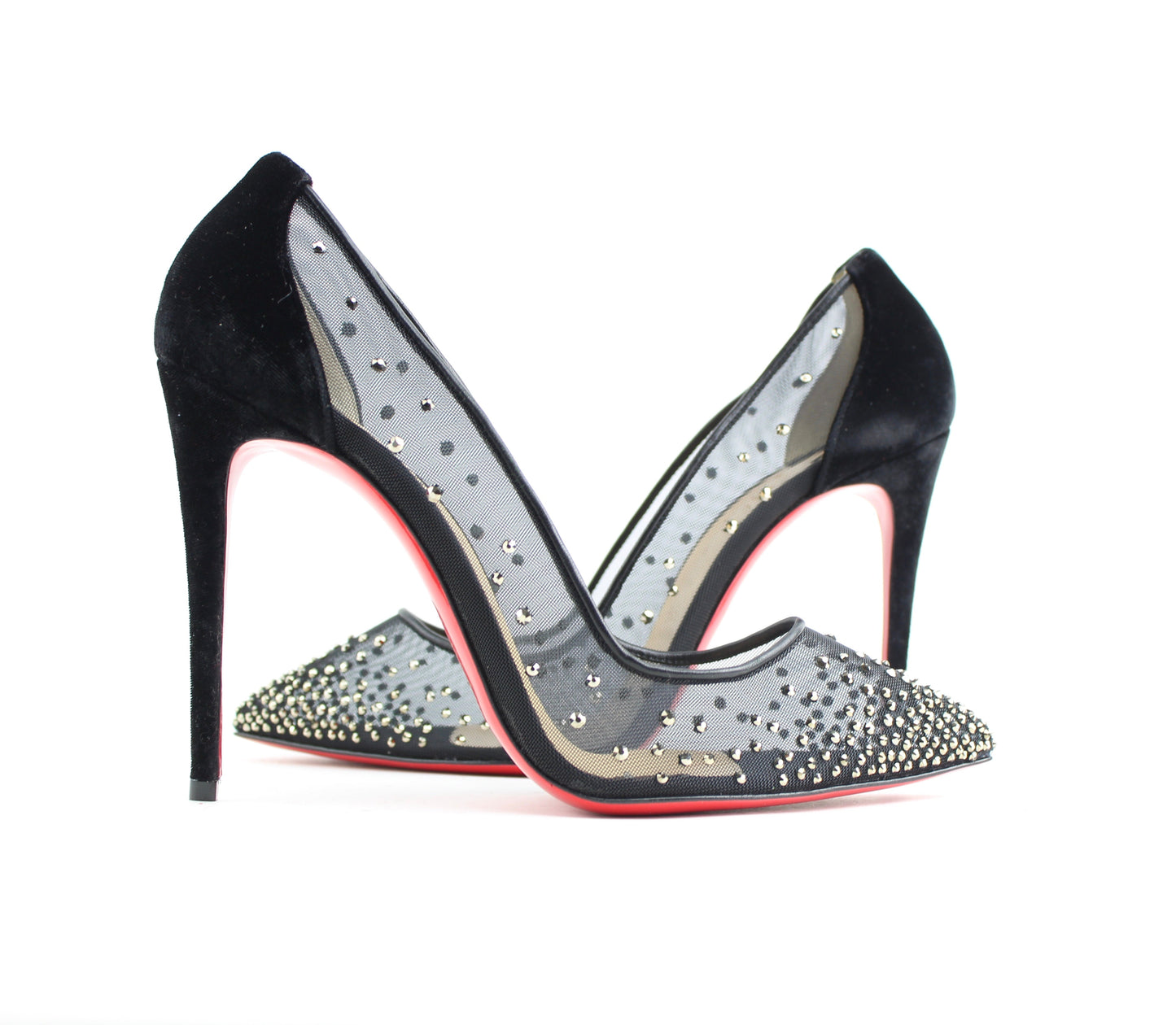 CHRISTIAN LOUBOUTIN FOLLIES STRASS 100 MM SIZE 40