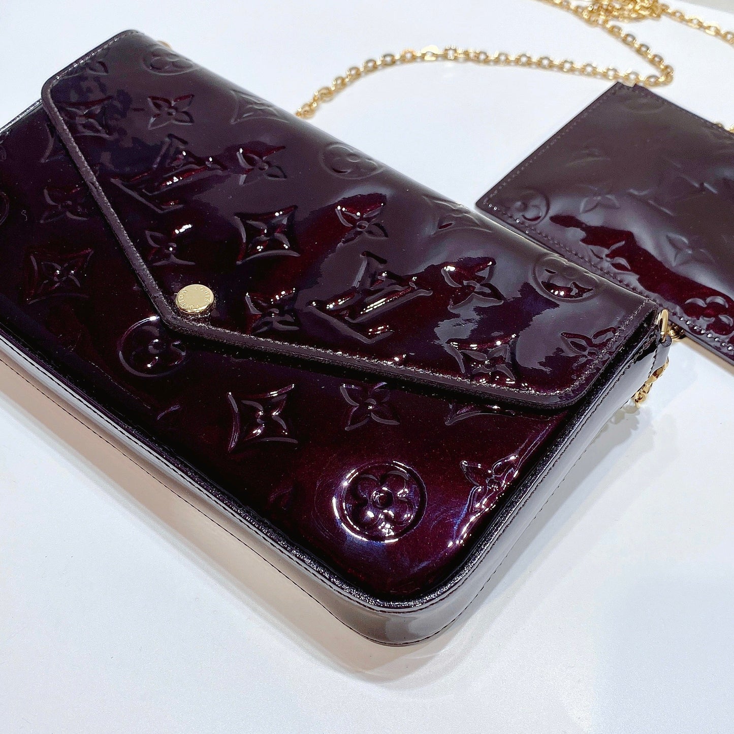 No.001506-Louis Vuitton Monogram Vernis Felicie Pochette