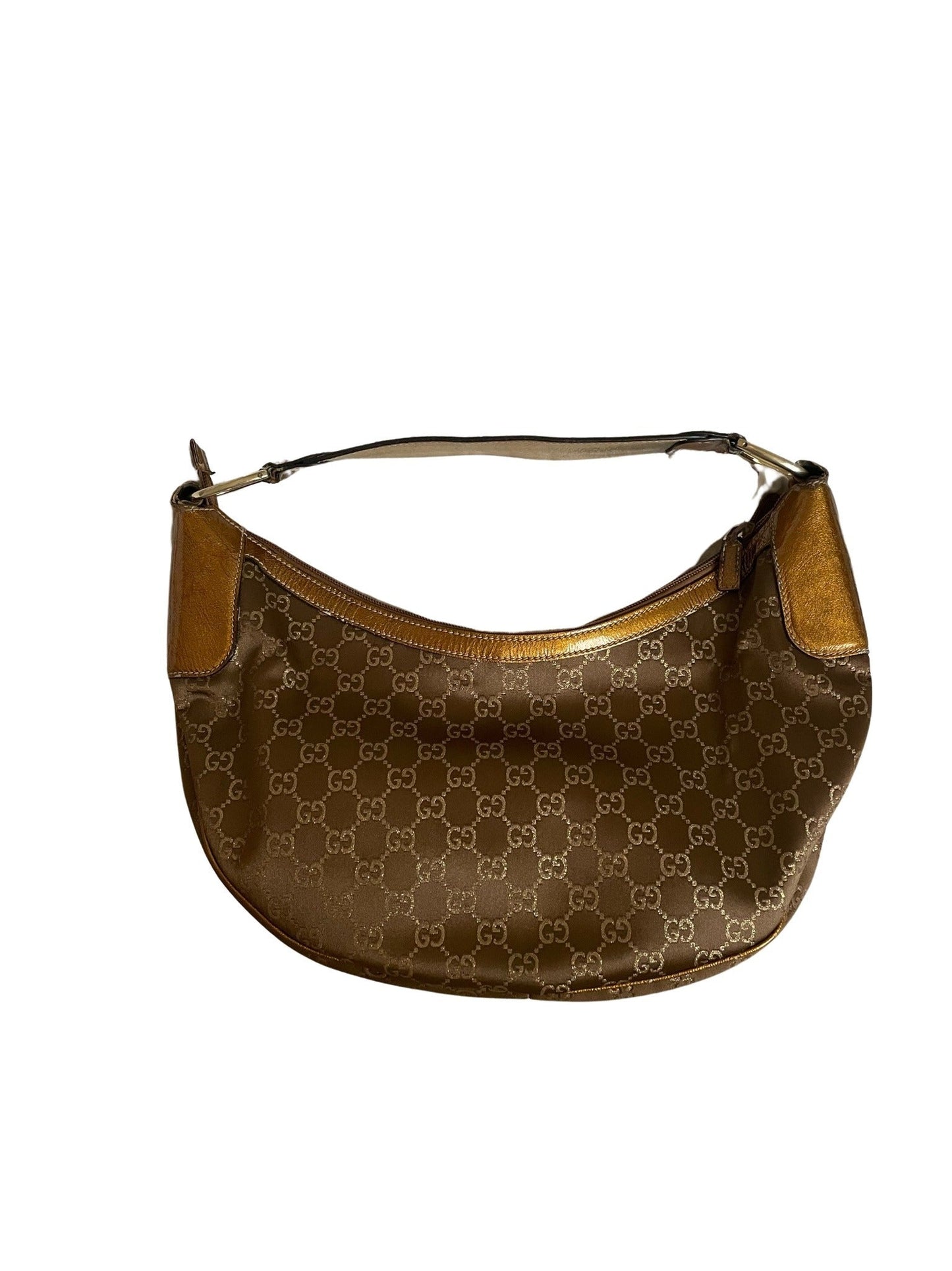 Luxury Gucci GG Dark Brown Jacquard & Patent Leather Handbag